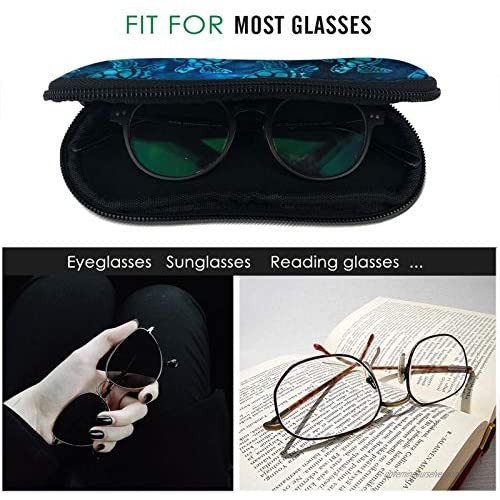The Nightmare Before Christmas Sunglasses Soft Case With Belt Clip Light Porteble Travel Zipper Eyeglass Case