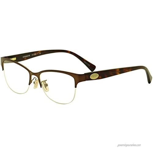 Coach Women's HC5066 Eyeglasses Satin Brown/Dark Tortoise 53mm