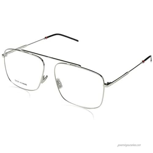 Dior Homme CD 220 010 Palladium Metal Aviator Eyeglasses 58mm