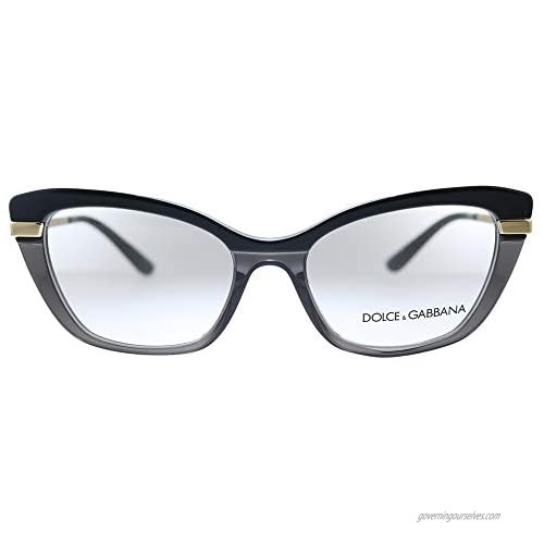 Dolce Gabbana - DG3325 Top Black On Transparent Black Cat Eye Women Eyeglasses - 52mm