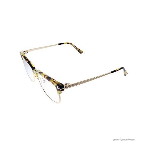 Eyeglasses Tom Ford FT 5546 -B 056 Shiny Tortoise  Rose Gold/Blue Block Lenses  52-14-140
