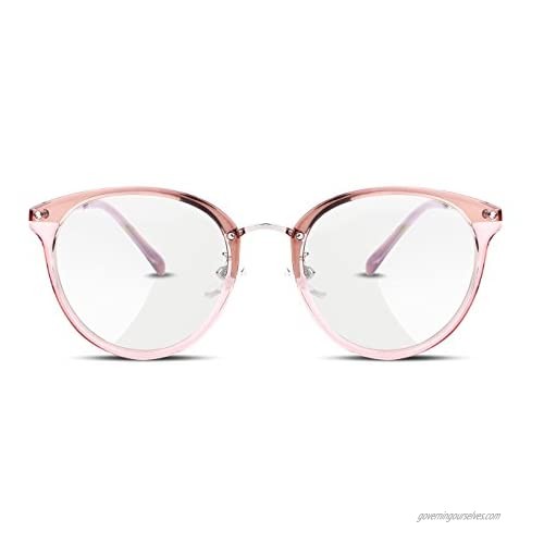 FEISEDY Women Vintage Glasses Frames Round Eyewear Clear Lens B2260
