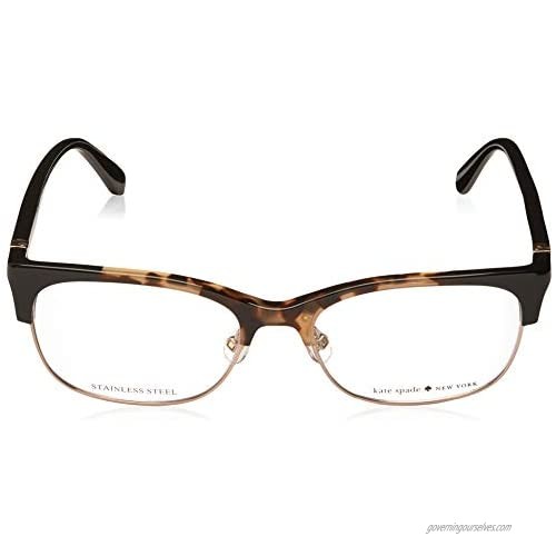 Kate Spade Adali 086 Dark Havana Plastic Rectangle Eyeglasses 51mm