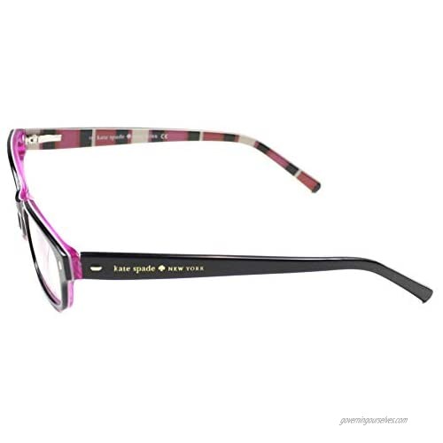 Kate Spade Lucyann Eyeglasses-0X78 Black Pink Striped-49mm