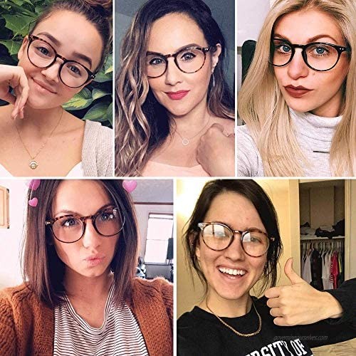 Outray Vintage Inspired Small Nails Round Clear Lens Glasses