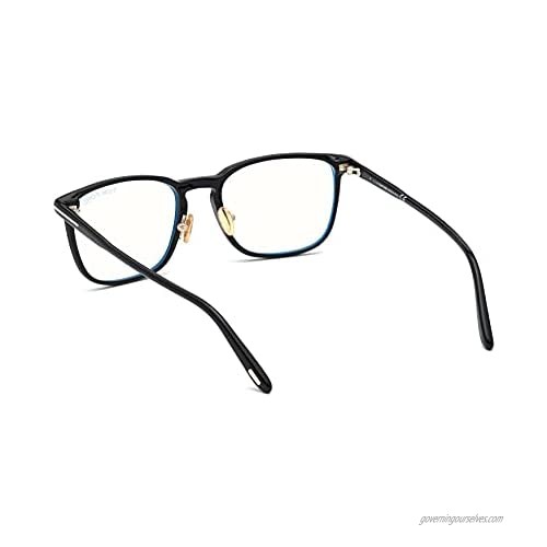Tom Ford FT 5699-B 001 Shiny Black Plastic Square Eyeglasses 55mm