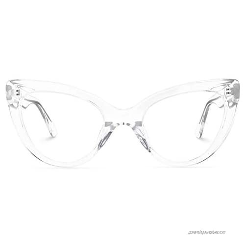 Zeelool Women's Stylish Cat Eye Blue Light Blocking Glasses 100% UV400 Protection Claudette ZOA01968