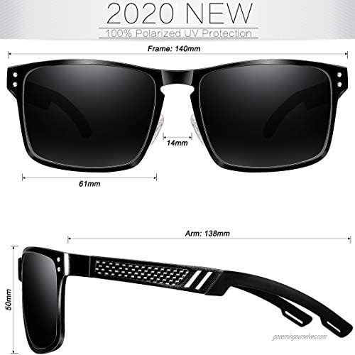 ATTCL Polarized UV Protection Fishing golf Driving Sunglasses for Men Al-Mg Metal Frame Ultra Light