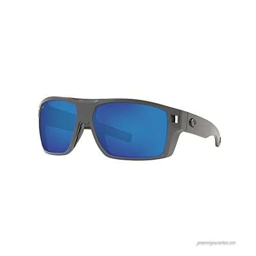 Costa Diego 580G Polarized Sunglasses Matte Gray/Blue Mirror One Size