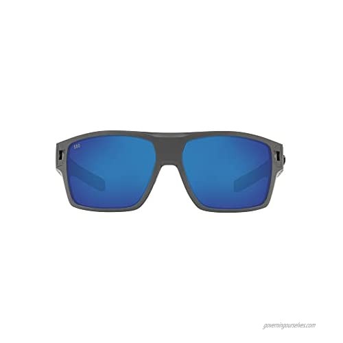 Costa Diego 580G Polarized Sunglasses Matte Gray/Blue Mirror  One Size
