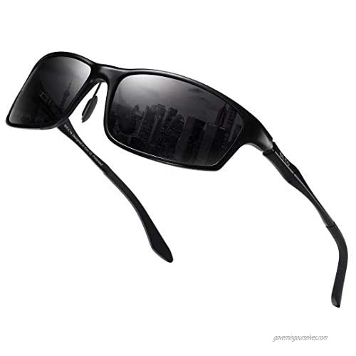 DUCO Polarized Sunglasses for Men 100% UV400 Protection Metal Frame Driving Men's Sun Glasses 8201