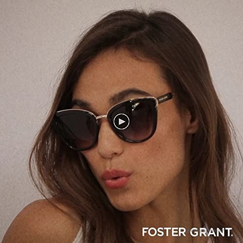 Foster Grant Men's Ramble Rectangular Sunglasses Black/Smoke 158 mm