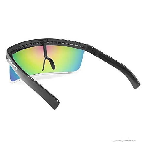 GloFX Face Shield Visor - Side and Front Face Coverage - Ideal For Long Term Wear Reusable Sunglasses