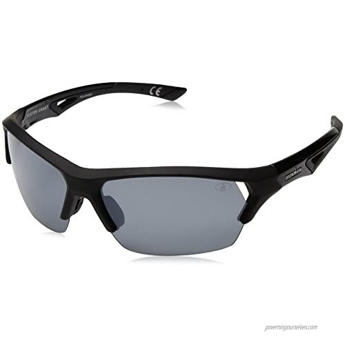 Ironman Men's Excursion Wrap Sunglasses Black 63 mm