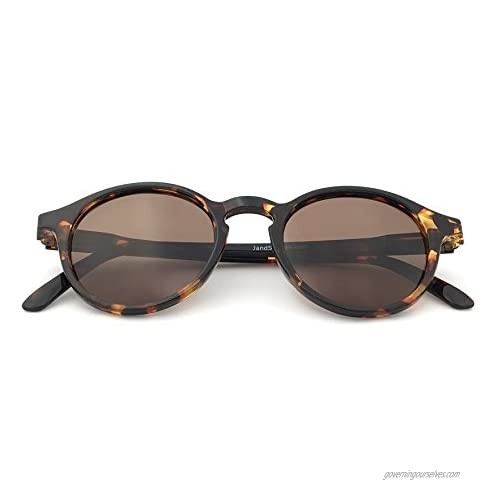 J+S Hali Retro Round Cat Eyes Sunglasses Polarized 100% UV protection Spring Hinged