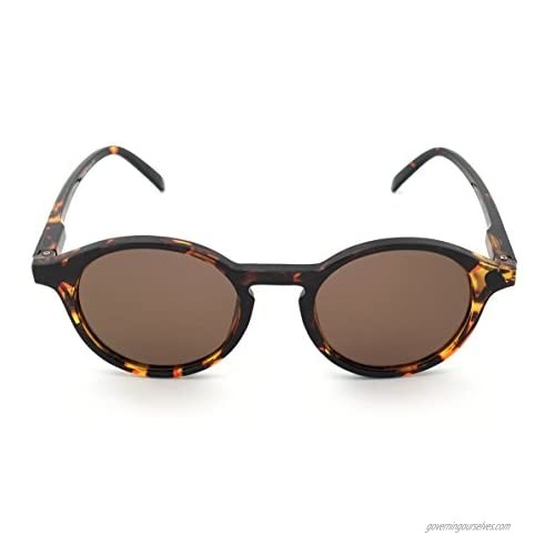 J+S Hali Retro Round Cat Eyes Sunglasses Polarized 100% UV protection Spring Hinged