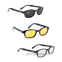 Pacific Coast Sunglasses Original KD's Biker Sunglasses 3-pack Smoke  Yellow and Clear Lenses