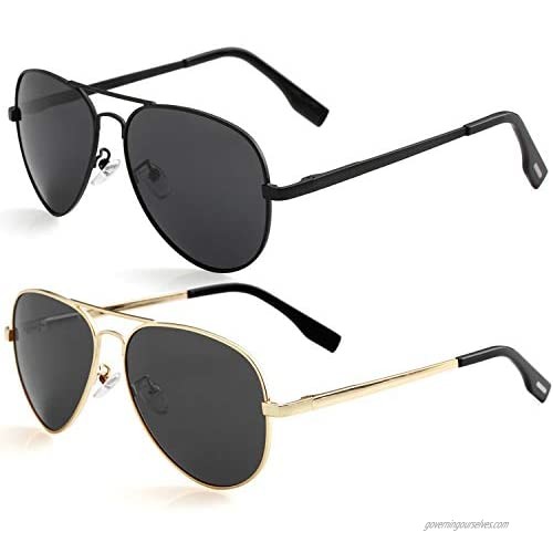 Polarized Aviator Sunglasses for Small Face Women Men  100% UV400 Protection  52MM