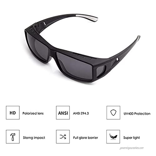 ROAR Fit Over Glasses with Polarized TAC Lenses Sunglasses UV Protection.