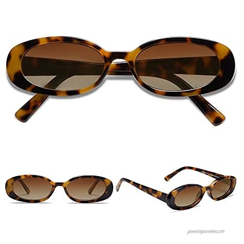 Vanlinker 90s Sunglasses Women Men Polarized Retro Oval Sunglasses Y2K VL9580