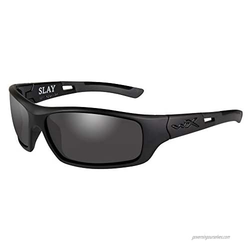 Wiley X Slay Non-Polarized Sunglasses Matte Black Frame with Grey Lenses