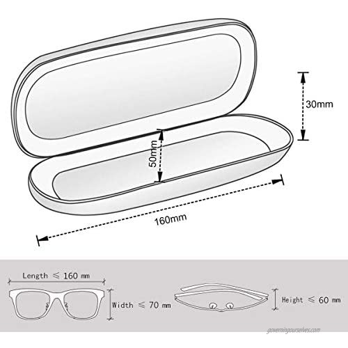 2 Pcs Cute Hard Shell Portable Eyeglasses Glasses Protection Case