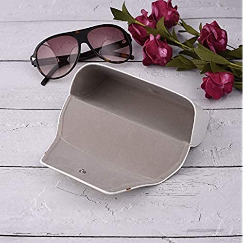 Cadtealir PU Leather Light Sunglasses Spectacle Glasses Case Box PU Leather Sunglasses Case (red Decorative Lines)