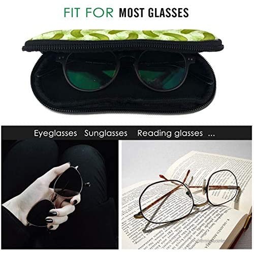Dill Pickles Glasses Case Ultra Lightzipper Portable Storage Box For Traving Reading Running Storing Sunglasses