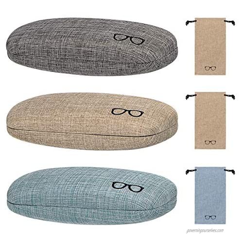 Hard Shell Eyeglasses Glasses Protection Case with Pouch