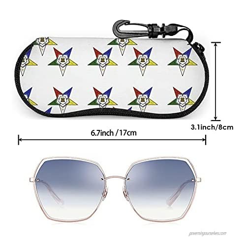 Stars Eastern Stars Glasses Case Ultra Lightzipper Portable Storage Box For Traving Reading Running Storing Sunglasses
