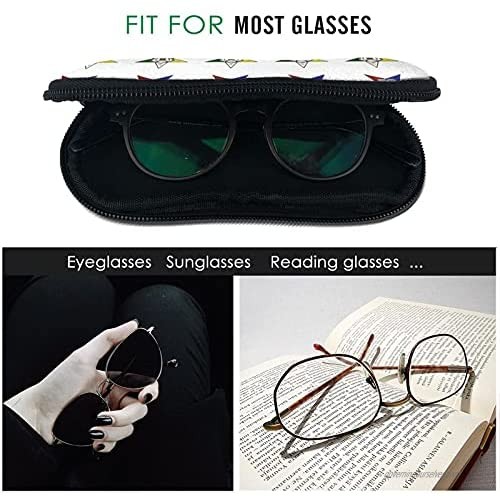 Stars Eastern Stars Glasses Case Ultra Lightzipper Portable Storage Box For Traving Reading Running Storing Sunglasses