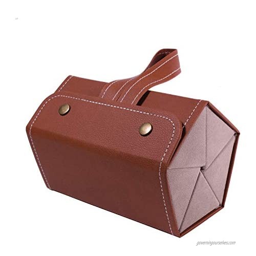 Sunglasses Case Organizer Collector  5 Slots PU Leather Foldable Women Eyeglasses Storage Display Travel Box  Multiple Hanging Eyewear Holder Containers for Women Men