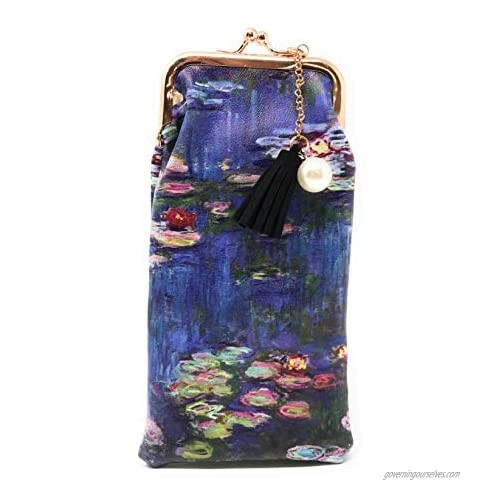 Value Arts Monet Water Lilies Eyeglass Case Pouch 7 Inches Long