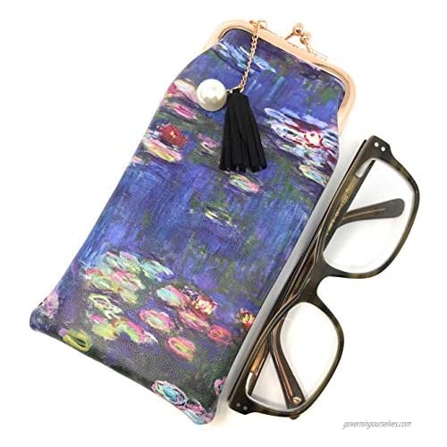 Value Arts Monet Water Lilies Eyeglass Case Pouch 7 Inches Long