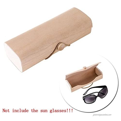 YAIKOAI Portable Bamboo Wooden Sunglasses Case Fashion Handmade Eyewear Box Hard Shell Glasses Case for Men Women Daily Using