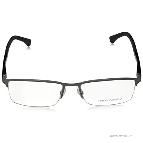 Armani EA1041 Eyeglass Frames 3130-55 - Gunmetal Rubber EA1041-3130-55