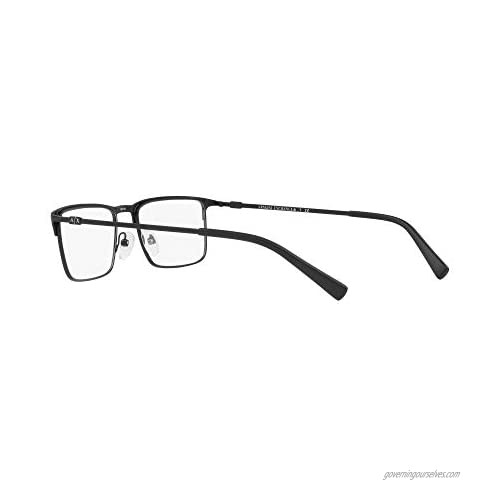 AX Armani Exchange Men's Ax1035 Metal Rectangular Prescription Eyeglass Frames