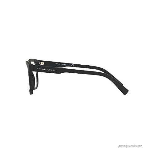 AX Armani Exchange Men's Ax3050 Square Prescription Eyeglass Frames