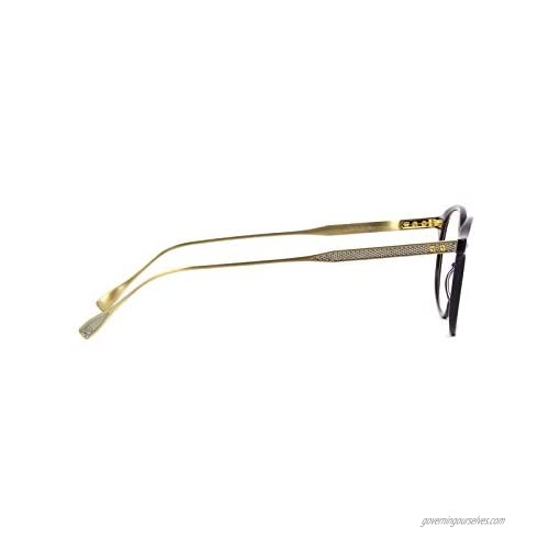 Dita Ash DRX-2073-E-NVY-GLD-49 Eyeglasses NAVY-ANTIQUE 18K GOLD w/Clear Demo Lens 49mm
