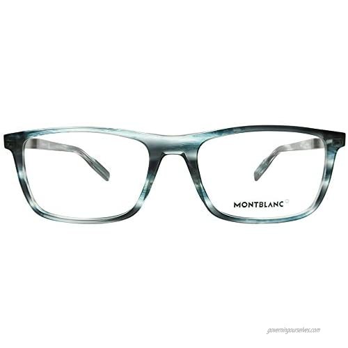 Eyeglasses Montblanc MB 0021 O- 004 Blue/Ruthenium