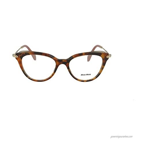 Miu Miu MU 01QV - VX81O1 Eyeglass Frame CORE Collection Havana/Transparent Brown w/Clear Demo Lens 50mm