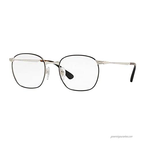 Persol PO2450V Eyeglasses 1074 Silver Black w/ Demo Lens 52mm