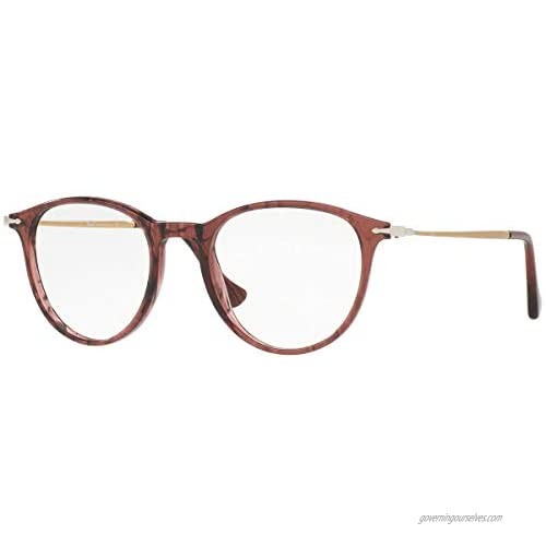 Persol PO3147V Eyeglasses 50-19-140 Striped Cherry w/Demo Clear Lens 1054 PO3147-V PO 3147-V PO 3147V