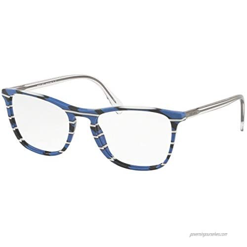 Prada Conceptual PR08VV - 3191O1 Eyeglasses Striped Grey Blue Frame w/Demo Lens 55mm
