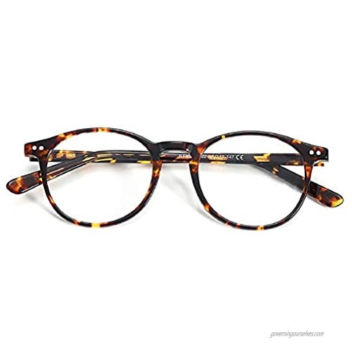 ZENOTTIC Retro Vintage Round Clear Lens Glasses Non-Prescription Eyeglasses Frames for Women Men