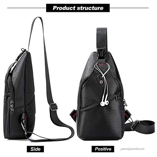 AmHoo Casual Sling Backpack Waterproof Crossbody Chest Shoudler Bag Outdoor Fashion Daypacks for Men and Women