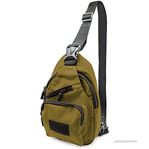 Clakit Sling Bag - Unisex Crossbody Pack (Olive) for Walking  Day Hiking  Travel & EDC