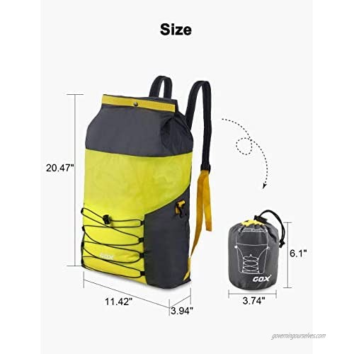 GOX Lightweight Packable Backpack Small Handy Travel Hiking Daypack