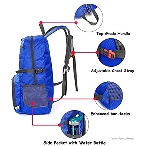 Hiking Backpack-SIERRA SUNR 35L Lightweight Backpack Packable Camping Daypack for Women Men