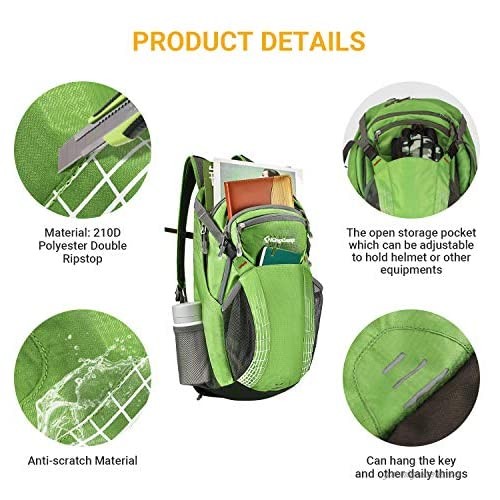 KingCamp 25L Cycling Backpack With Rain Cover Helmet Storage for Hiking Camping